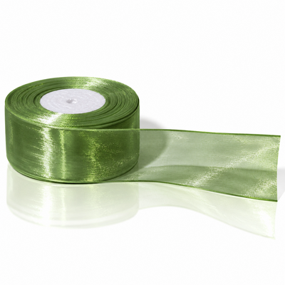 Organza-Band, Farbe Olivgrün Nr. BK09