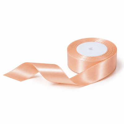 Rolle Satinband, 2,5 cm, Farbe Koralle Nr. 7