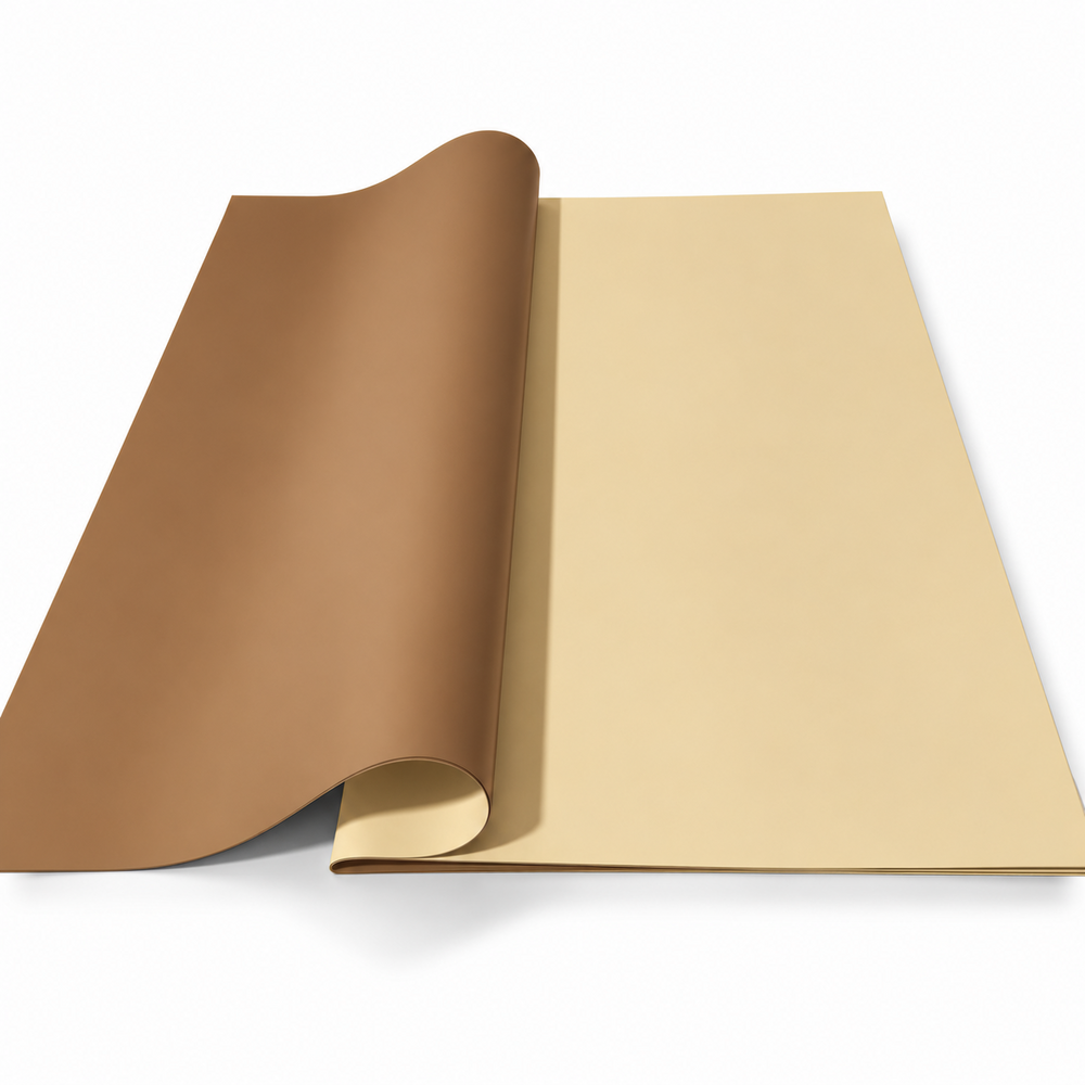 Coli celofan cu două fețe, 58 × 58 cm, set 20 coli — Crem / Maro OY013