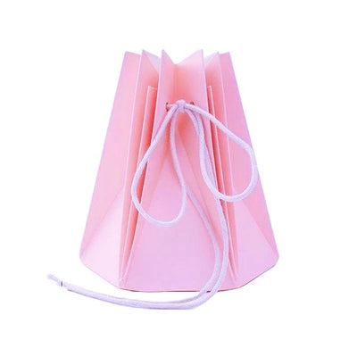Set 10 cutii decorative pliabile cu șnur, culoare roz - ROC A226