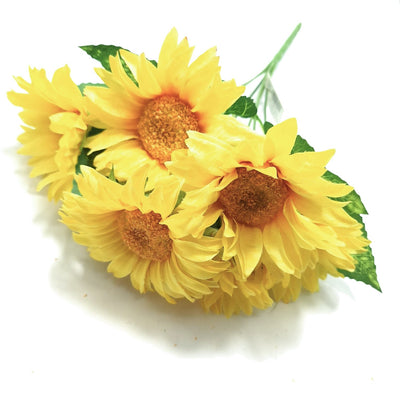 Buchet artificial floarea-soarelui, culoare galben #3 - ROC AF44